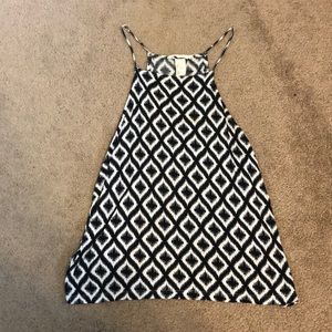 Black and white blouse